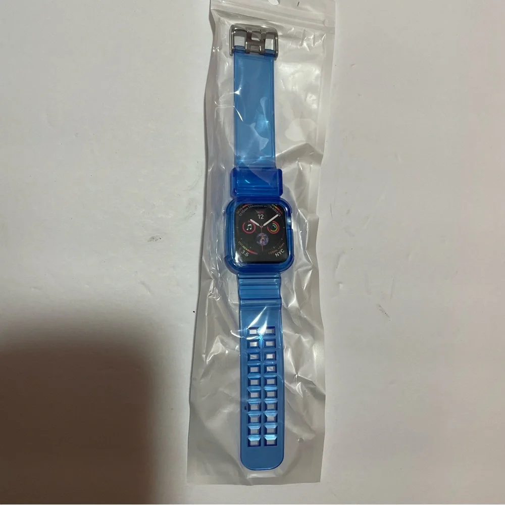 Apple Watch Series 7/8 blue jelly watch band